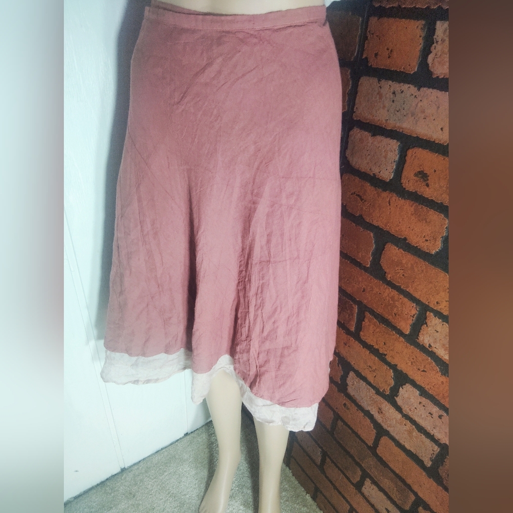 NWT!! Sacred Threads Mauve & Dusty Pink Wrap Skirt. Free Size